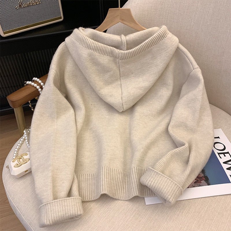 Women's Autumn And Winter Sweater Small Zip Knitted Coat - PratSN