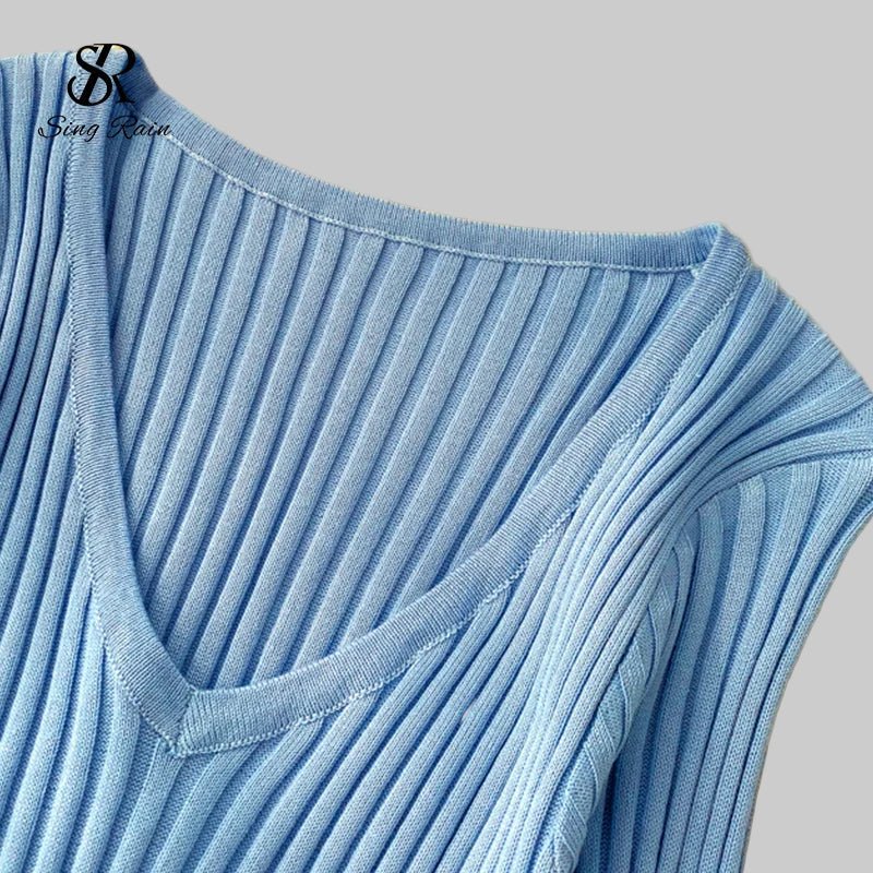 Women's Autumn Knitted Dress V Neck Slim Elastic Bodycon Sweater Dress Winter knit Warm Long Dress - PratSN