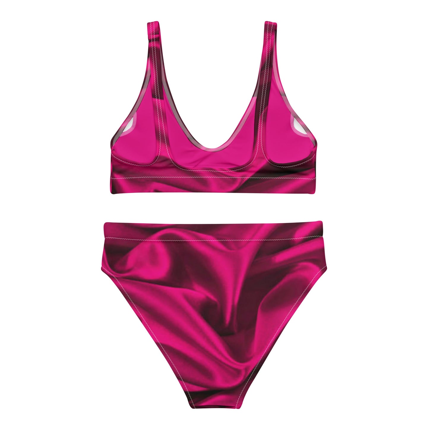 Women's Bikini, Wine color recycled high - waisted bikini - PratSN