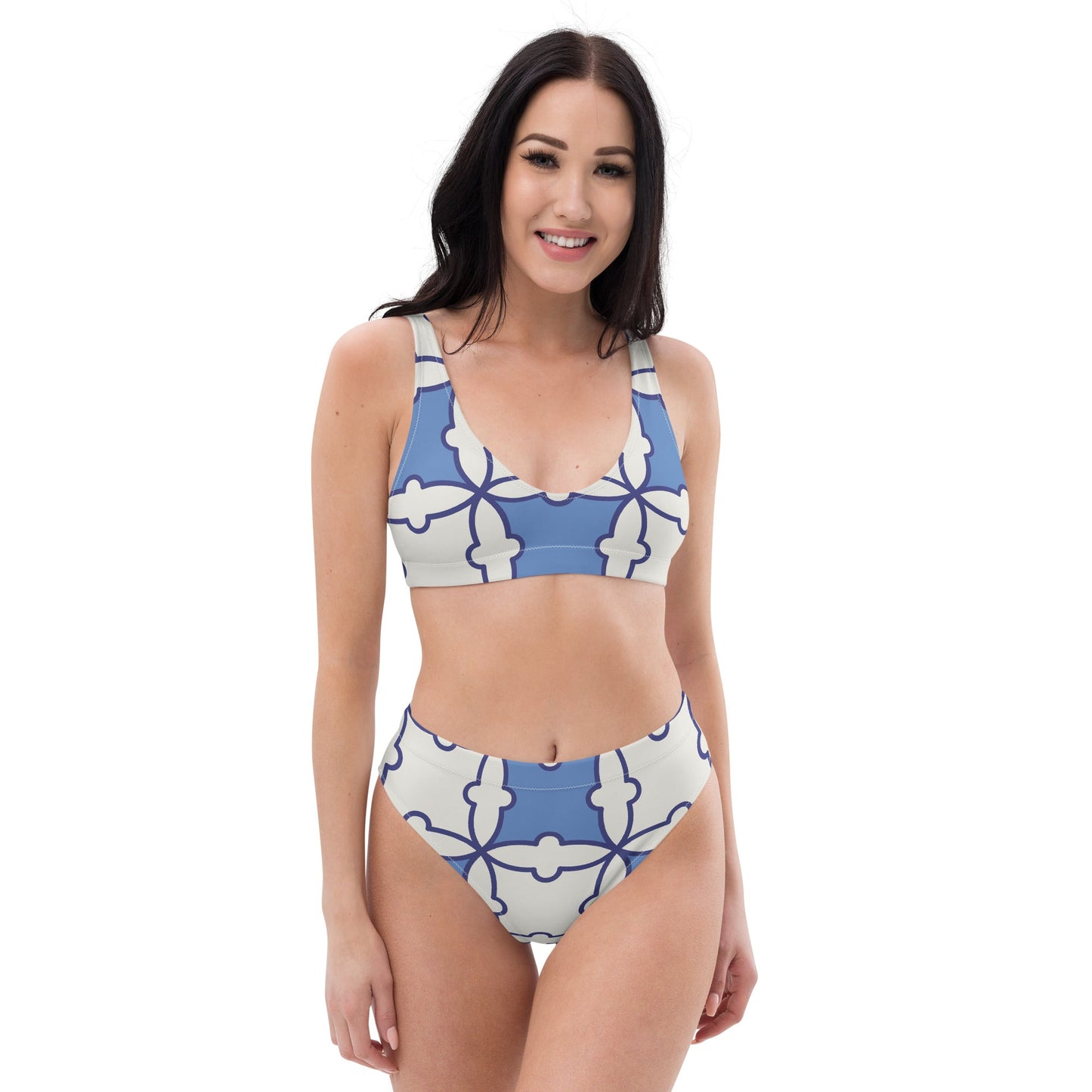 Women's Blue Color Bathing Suit | Red Two Piece Swimsuit | Beach Vibes - PratSN