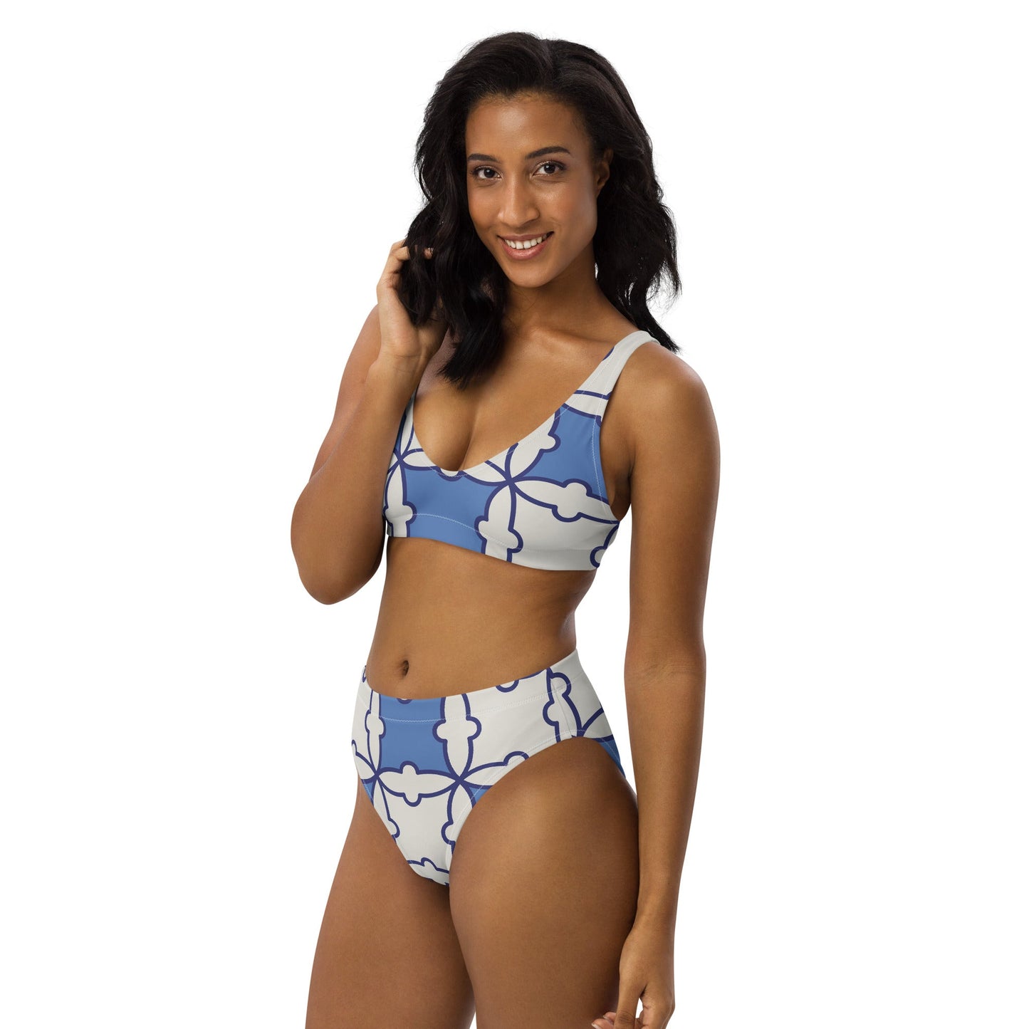 Women's Blue Color Bathing Suit | Red Two Piece Swimsuit | Beach Vibes - PratSN
