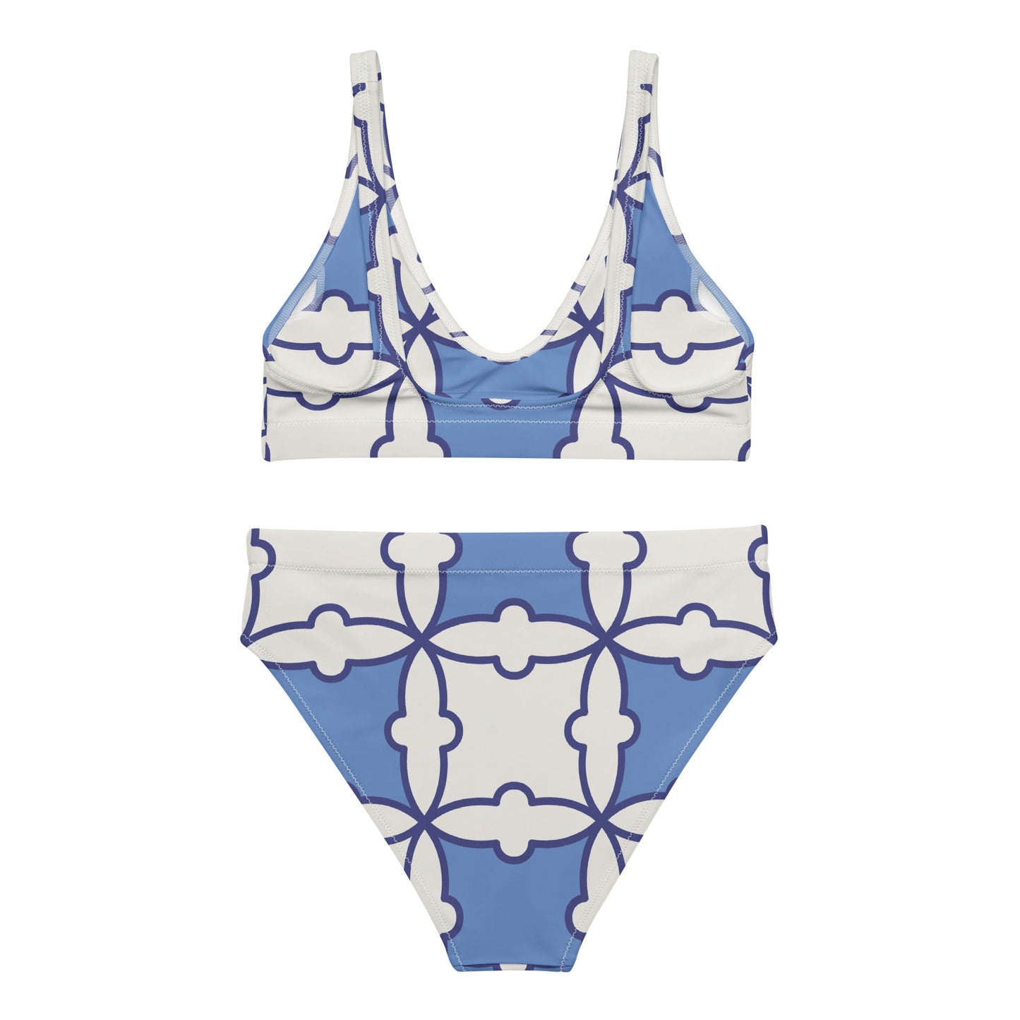Women's Blue Color Bathing Suit | Red Two Piece Swimsuit | Beach Vibes - PratSN