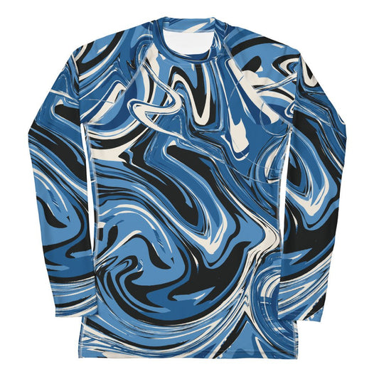 Women's blue liquid Rash Guard - PratSN