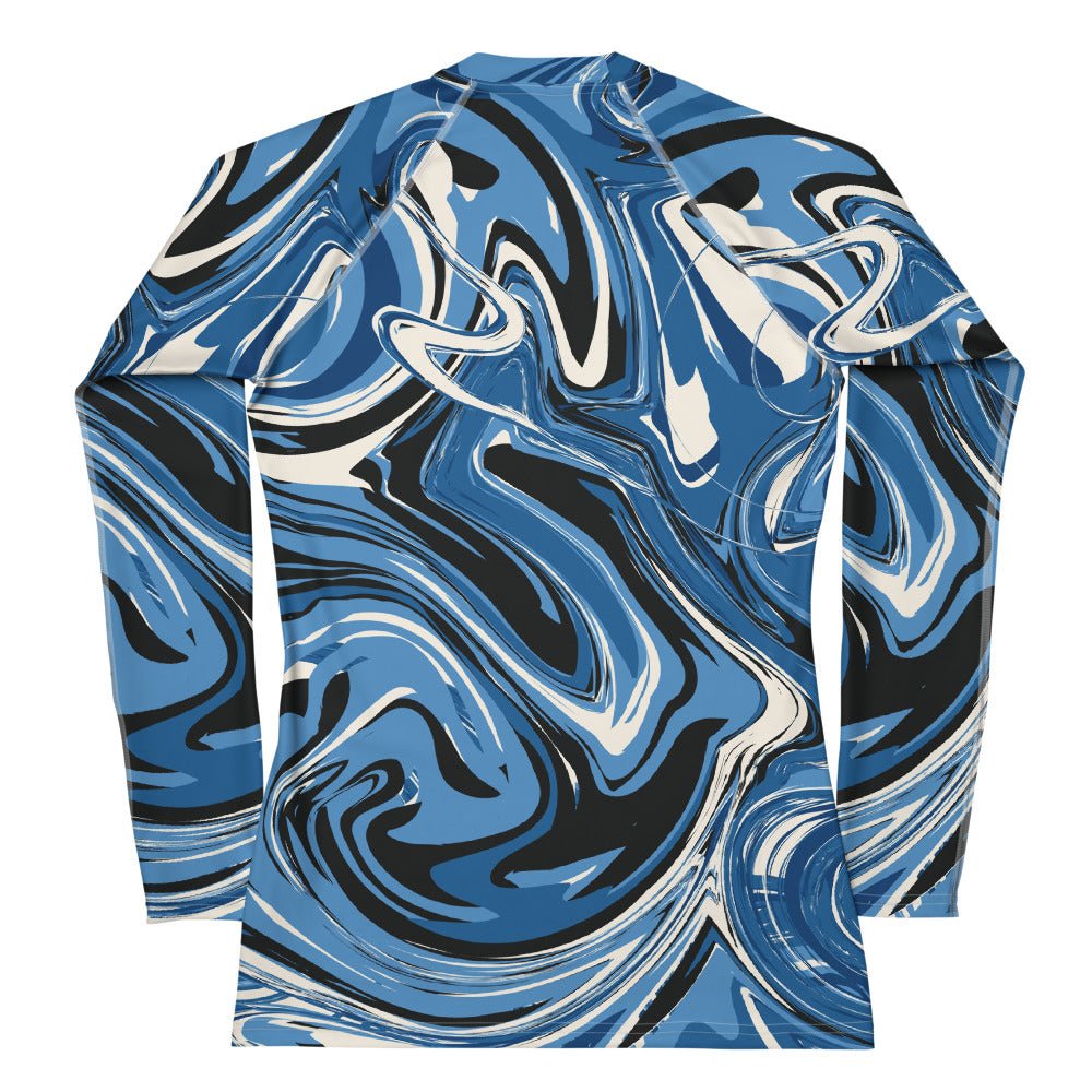 Women's blue liquid Rash Guard - PratSN