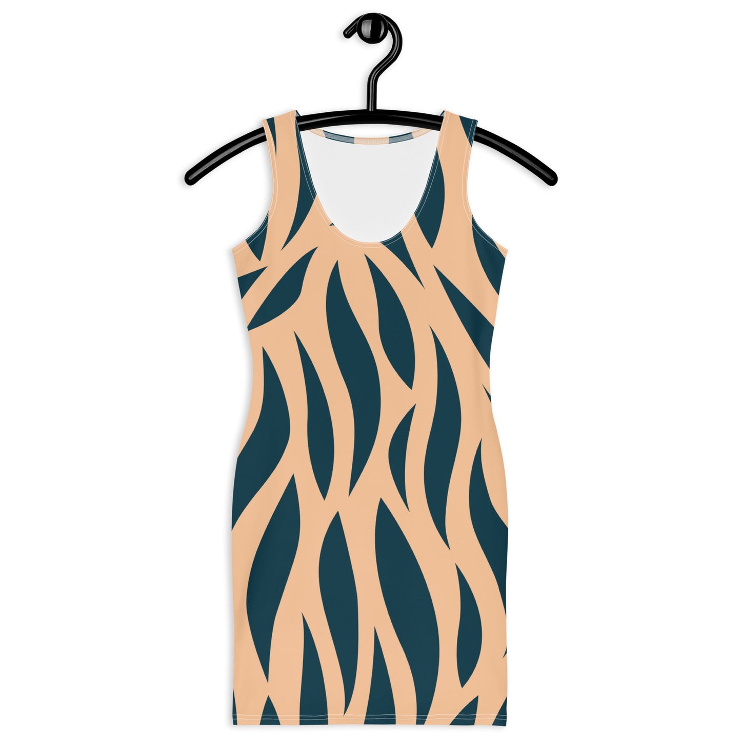 Women's Bodycon dress, Abstract Pattern Dark Blue Pencil Dresses, Body hugging fit tank top dress, elegant bodycon, sleeveless dress for your favorite party, summer and spring dress - PratSN