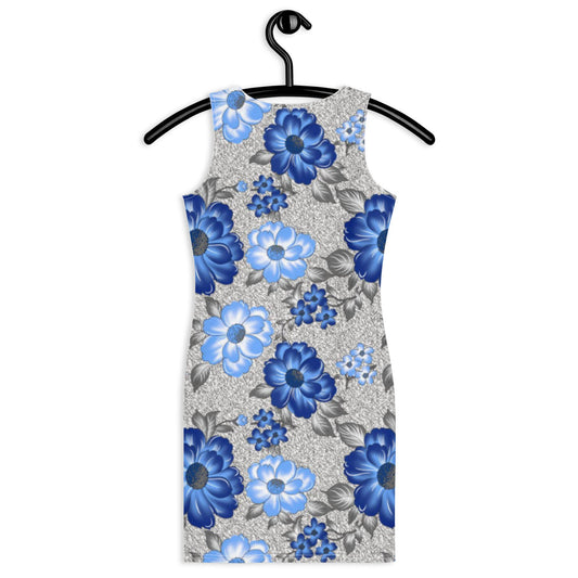 Women's Bodycon dress, bodycon dress, Blooming pattern dress, Body hugging fit tank top dress, elegant bodycon, sleeveless dress for your favorite party, summer and spring dress - PratSN