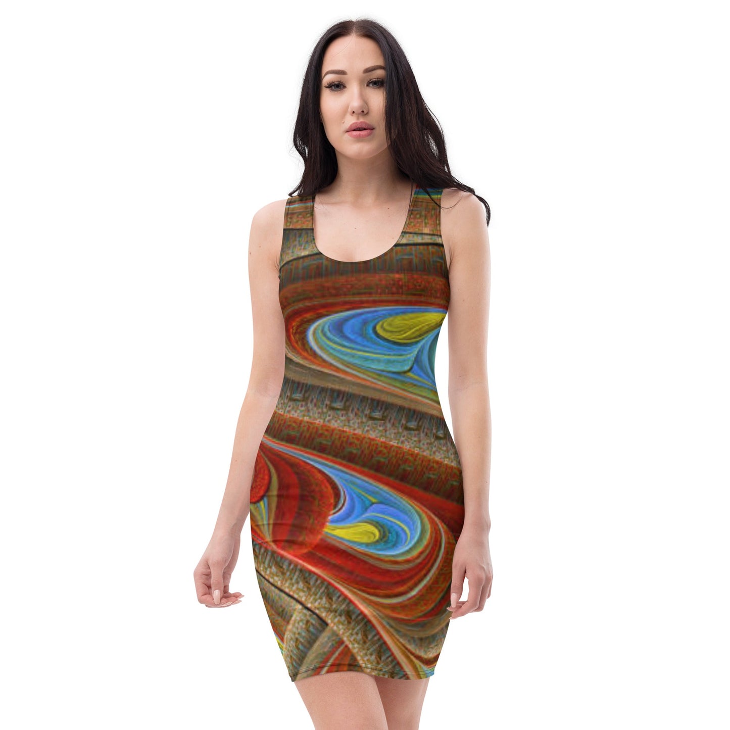 Women's Bodycon dress, bodycon dress, Blooming pattern dress, Body hugging fit tank top dress, elegant bodycon, sleeveless dress for your favorite party, summer and spring dress - PratSN