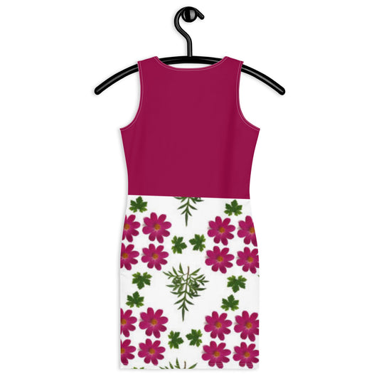 Women's Bodycon dress, bodycon dress, Blooming pattern dress, Body hugging fit tank top dress, elegant bodycon, sleeveless dress for your favorite party, summer and spring dress - PratSN