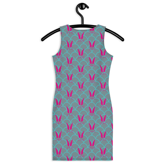 Women's Bodycon dress, Bunny Pattern, Pencil Dresses, Body hugging fit tank top dress, elegant bodycon, sleeveless dress for your favorite party, summer and spring dress - PratSN