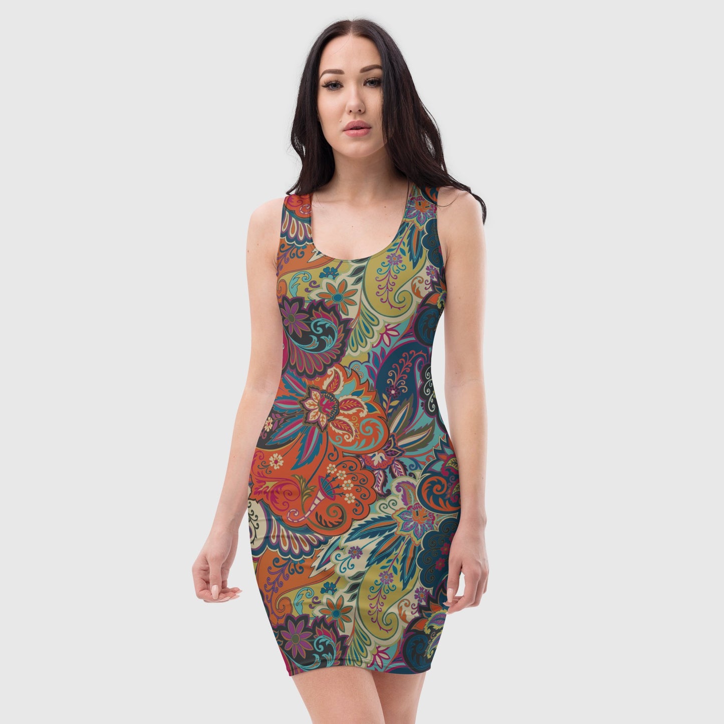 Women's floral bodycon dress, sleeveless dress for your favorite party, summer and spring, colorful bodycon - PratSN