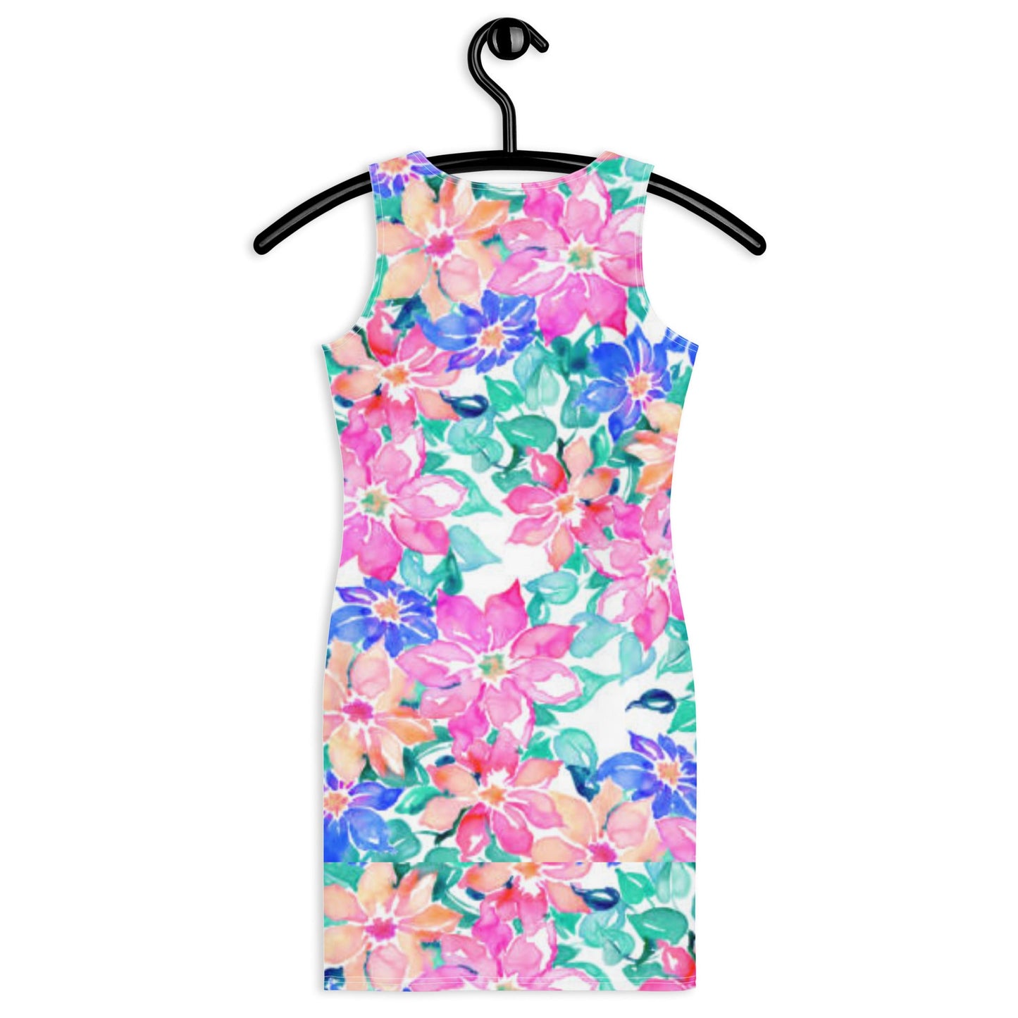 Women's Bodycon Dress, Floral bodycon dress, Blooming pattern dress, Body hugging fit tank top dress, elegant bodycon, sleeveless dress for your favorite party, summer and spring dress - PratSN