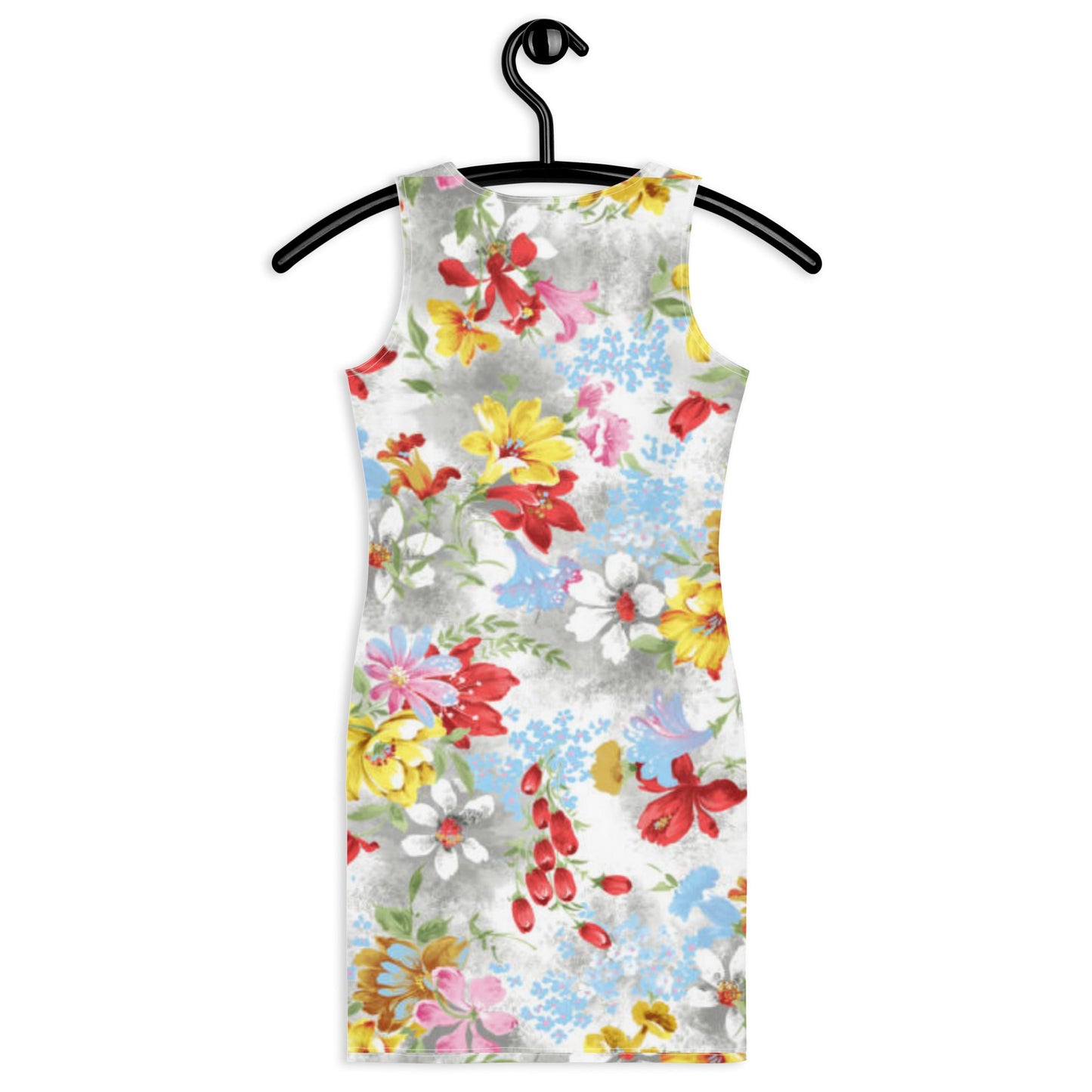 Women's Bodycon dress, Floral bodycon dress, Blooming pattern dress, Body hugging fit tank top dress, elegant bodycon, sleeveless dress for your favorite party, summer and spring dress - PratSN