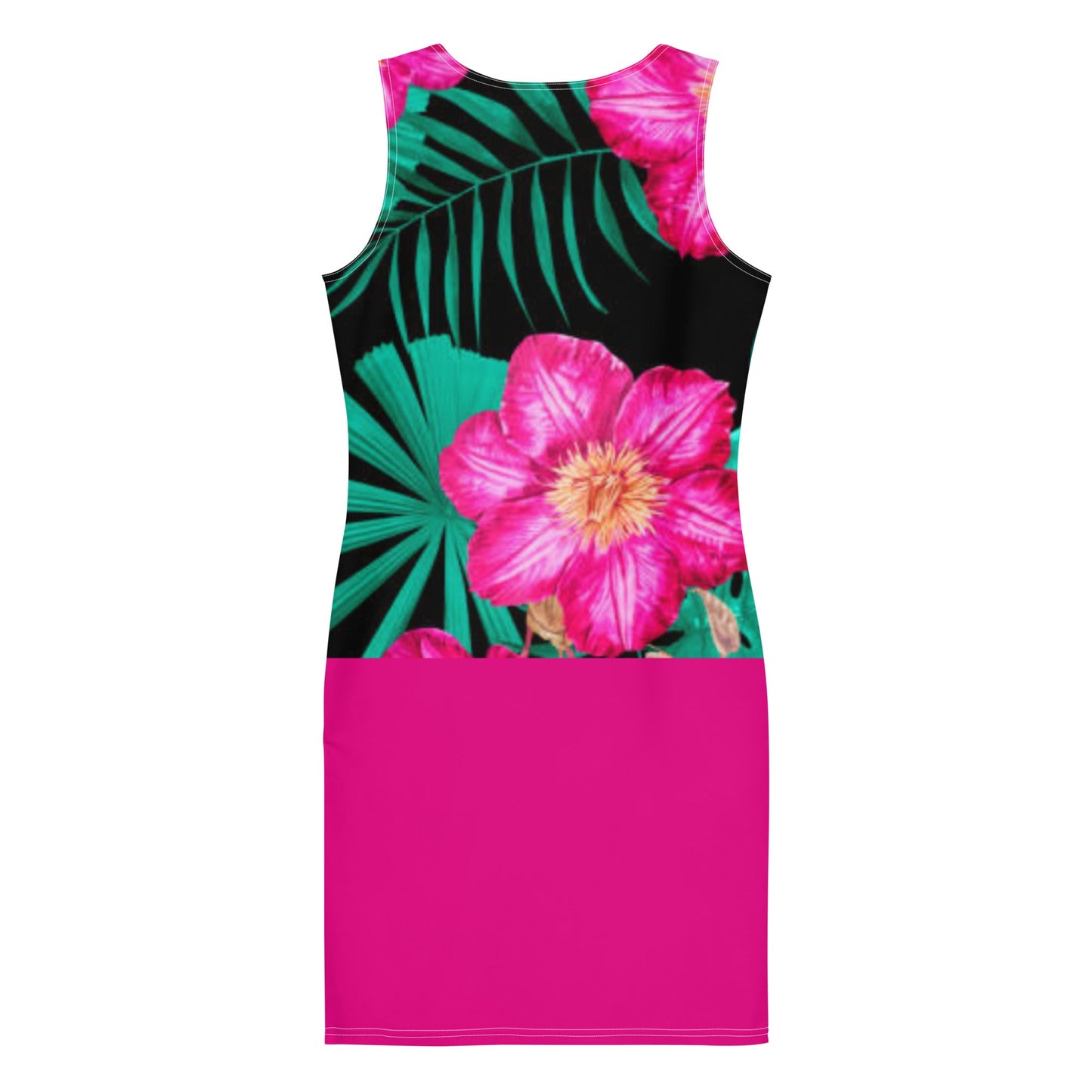 Women's Bodycon dress, Floral Pink Pencil Dresses, Body hugging fit tank top dress, elegant bodycon, sleeveless dress for your favorite party, summer and spring dress - PratSN
