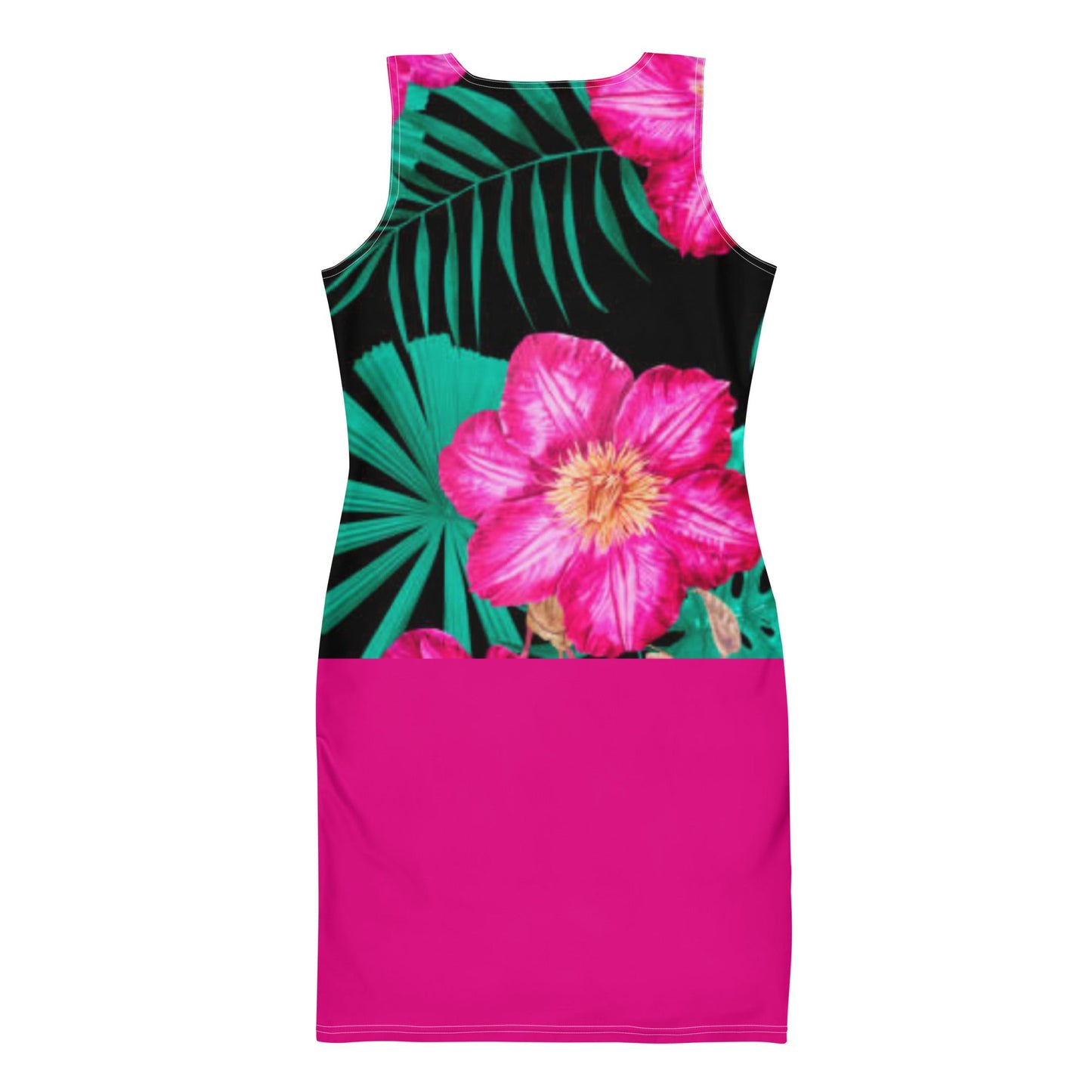 Women's Bodycon dress, Floral Pink Pencil Dresses, Body hugging fit tank top dress, elegant bodycon, sleeveless dress for your favorite party, summer and spring dress - PratSN