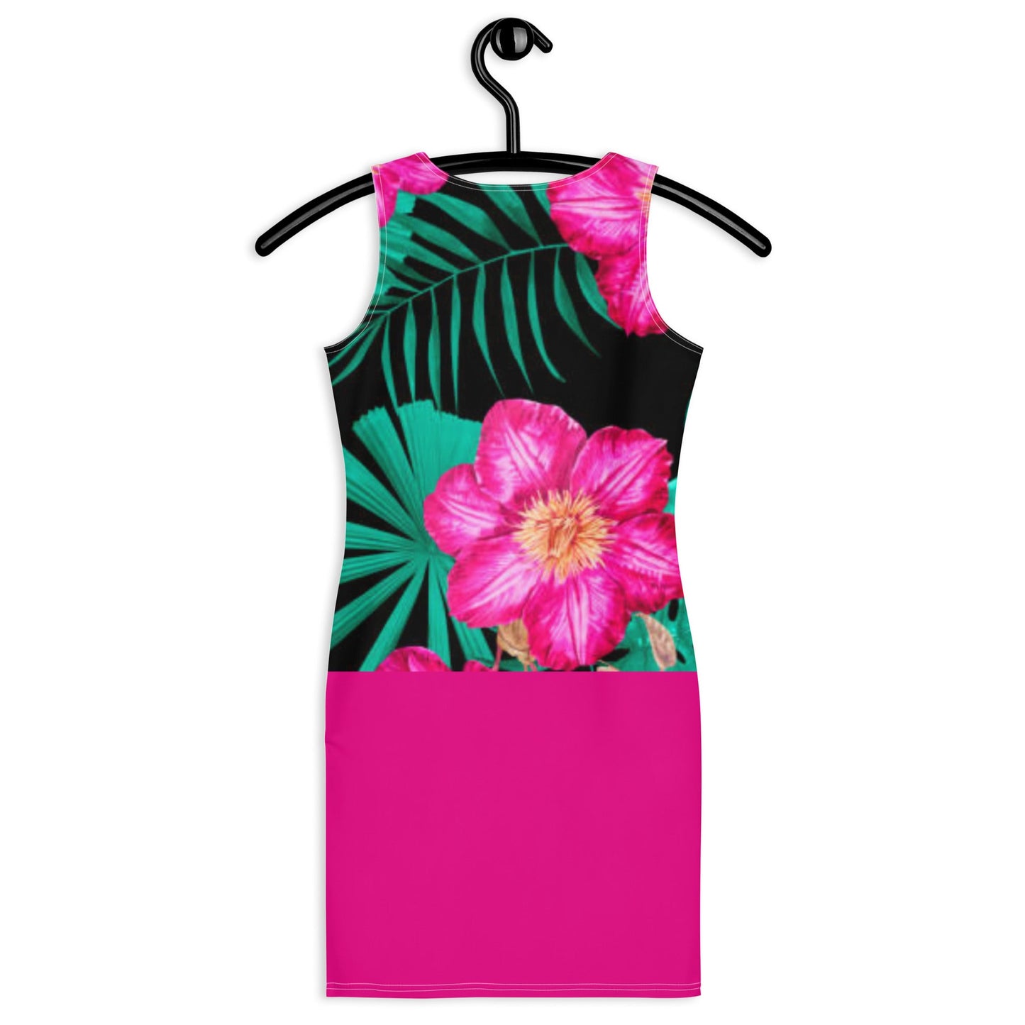 Women's Bodycon dress, Floral Pink Pencil Dresses, Body hugging fit tank top dress, elegant bodycon, sleeveless dress for your favorite party, summer and spring dress - PratSN