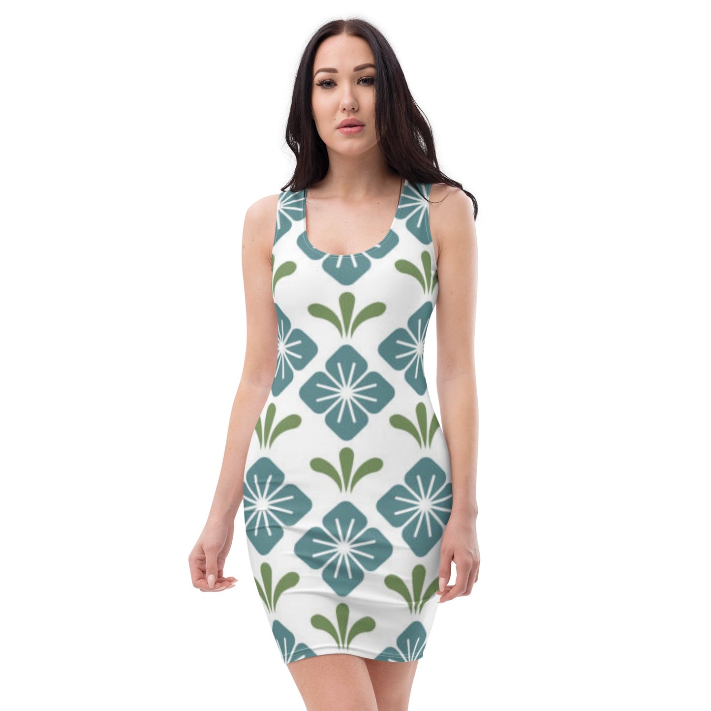 Women's Bodycon dress, Geometric Pattern, Body hugging fit tank top dress, elegant bodycon, sleeveless dress for your favorite party, summer and spring dress - PratSN