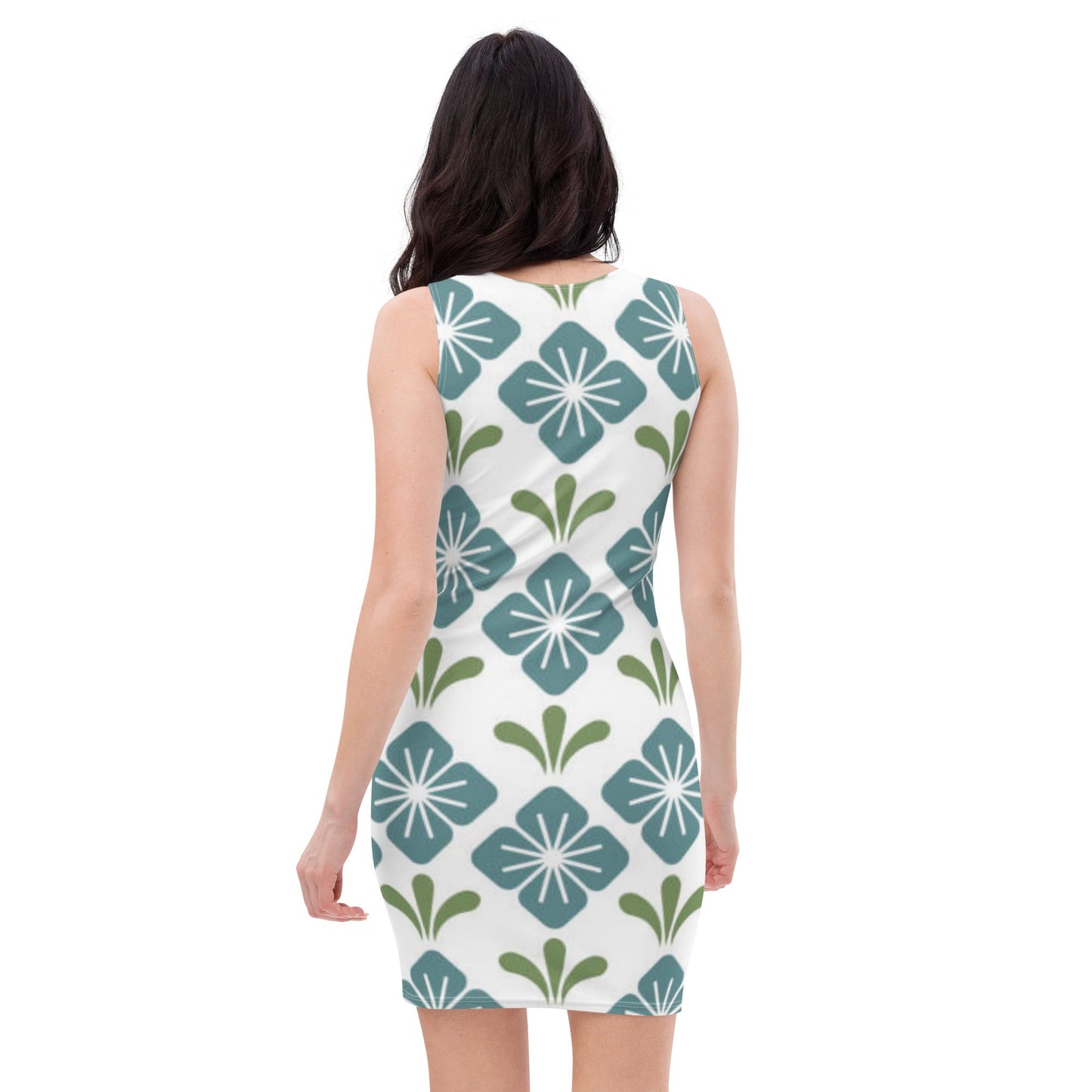 Women's Bodycon dress, Geometric Pattern, Body hugging fit tank top dress, elegant bodycon, sleeveless dress for your favorite party, summer and spring dress - PratSN