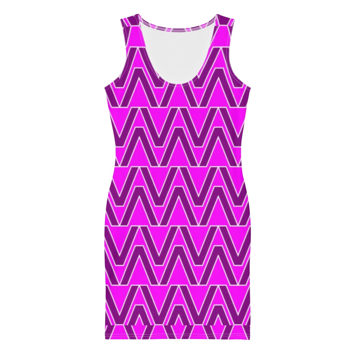 Women's Bodycon dress, Geometric Pattern, Purple Pencil Dresses, Body hugging fit tank top dress, elegant bodycon, sleeveless dress for your favorite party, summer and spring dress - PratSN