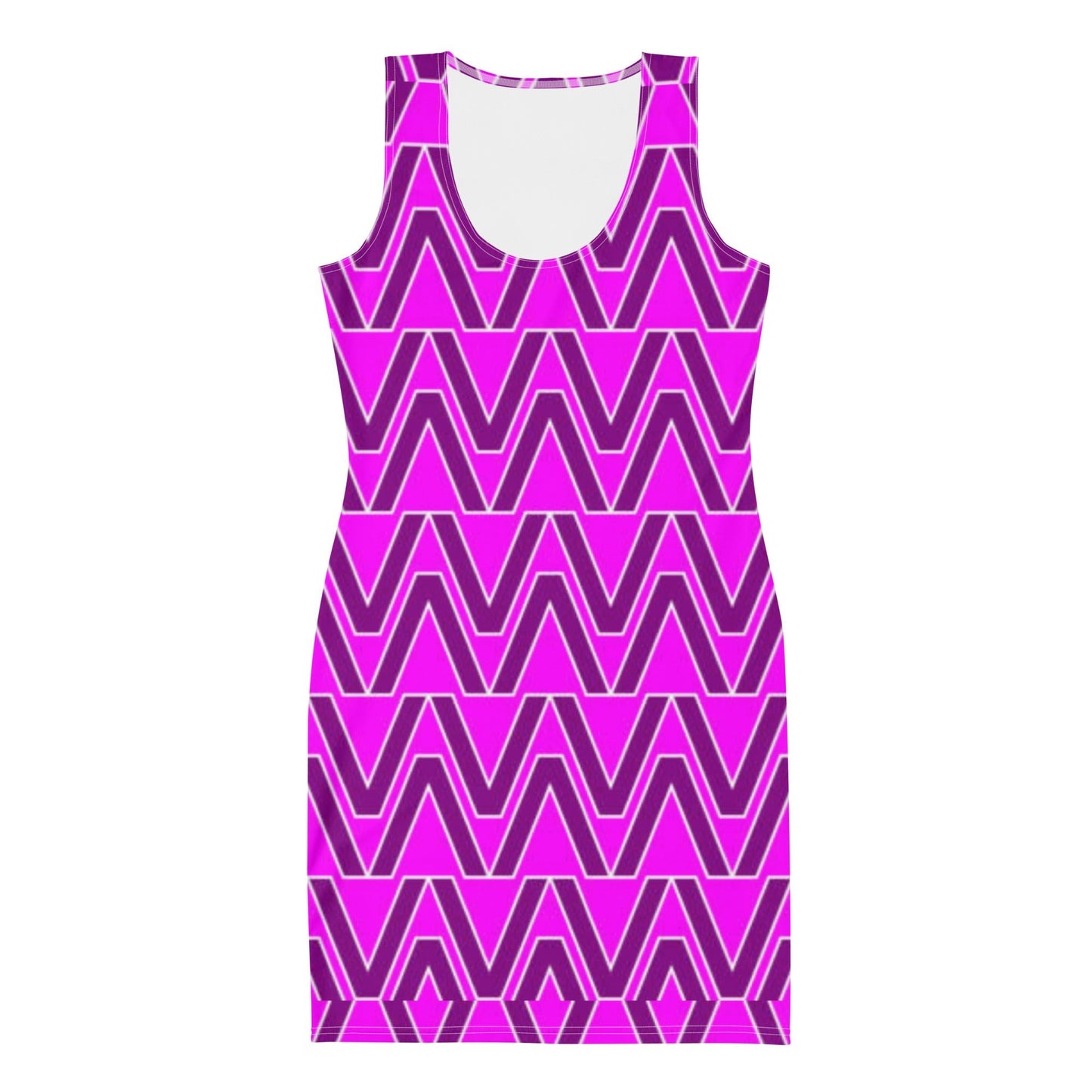 Women's Bodycon dress, Geometric Pattern, Purple Pencil Dresses, Body hugging fit tank top dress, elegant bodycon, sleeveless dress for your favorite party, summer and spring dress - PratSN