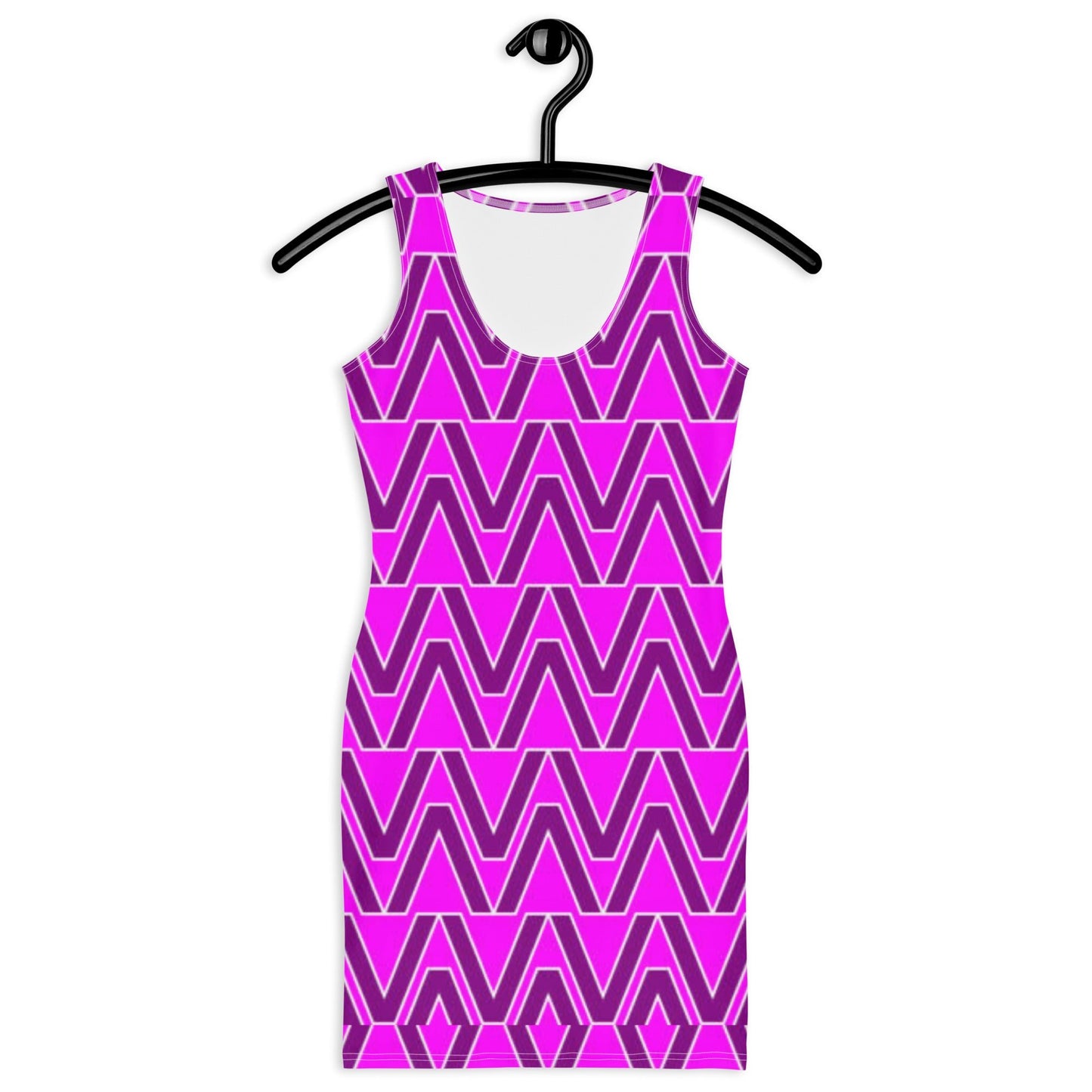 Women's Bodycon dress, Geometric Pattern, Purple Pencil Dresses, Body hugging fit tank top dress, elegant bodycon, sleeveless dress for your favorite party, summer and spring dress - PratSN