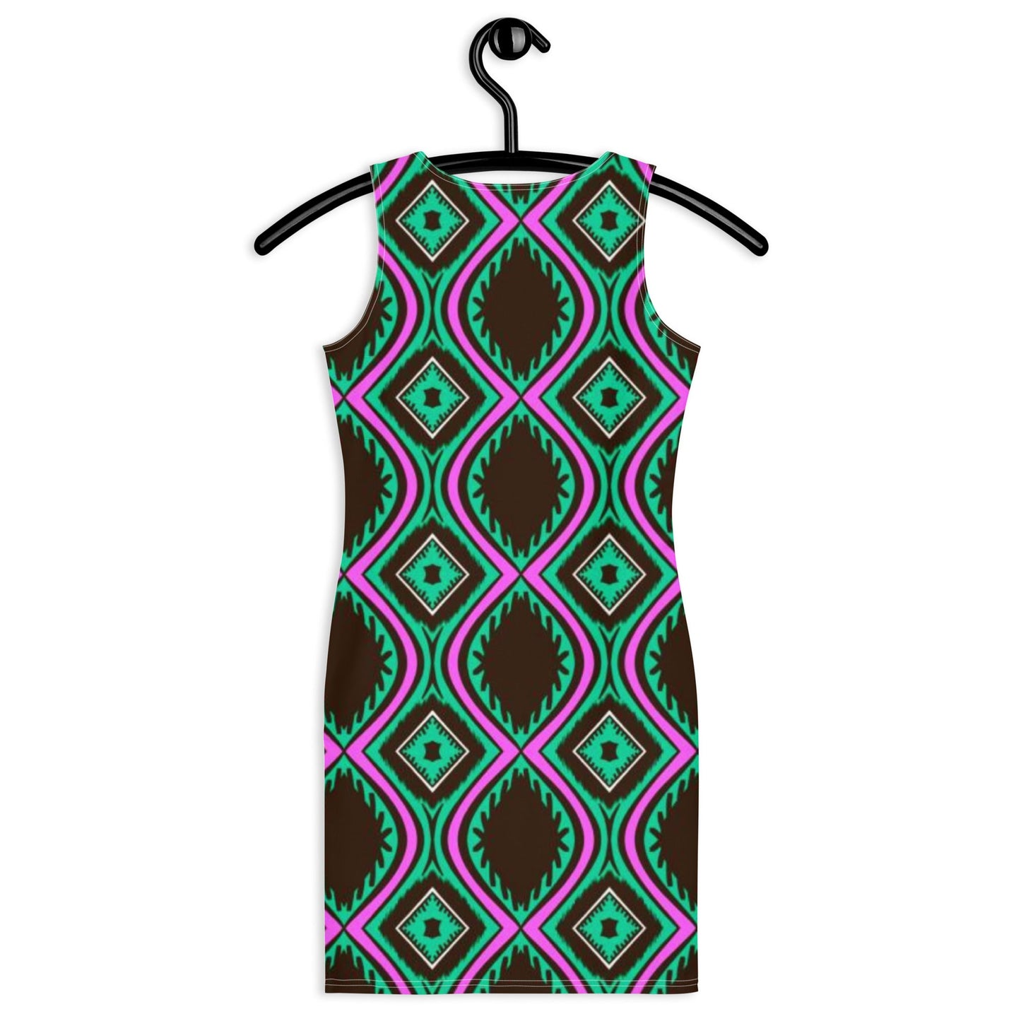 Women's Bodycon dress, Green bodycon dress, Blooming pattern dress, Body hugging fit tank top dress, elegant bodycon, sleeveless dress for your favorite party, summer and spring dress - PratSN