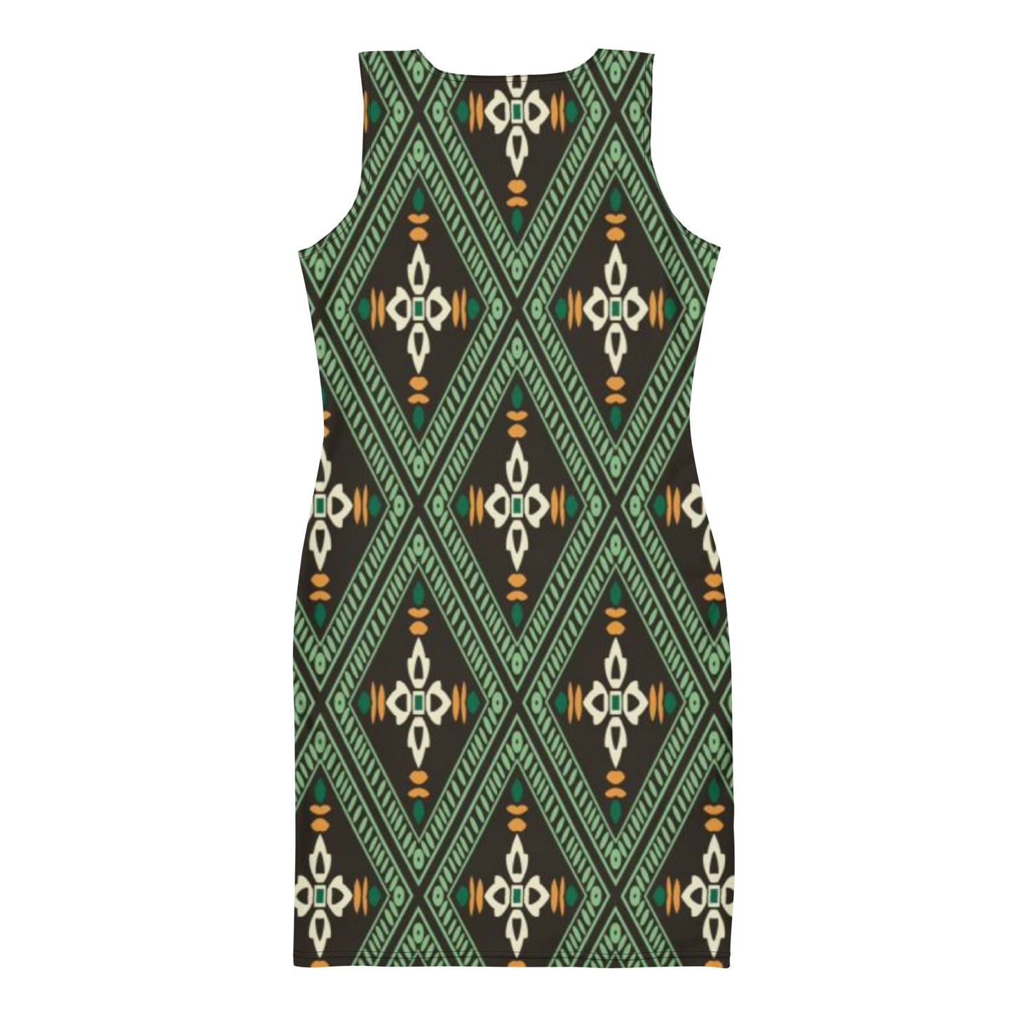 Women's Bodycon dress, Green bodycon dress, Blooming pattern dress, Body hugging fit tank top dress, elegant bodycon, sleeveless dress for your favorite party, summer and spring dress - PratSN