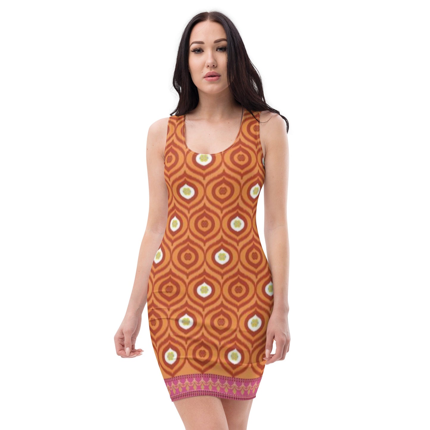 Women's Bodycon dress, Mango Tango Pencil Dresses, Body hugging fit tank top dress, elegant bodycon, sleeveless dress for your favorite party, summer and spring dress - PratSN