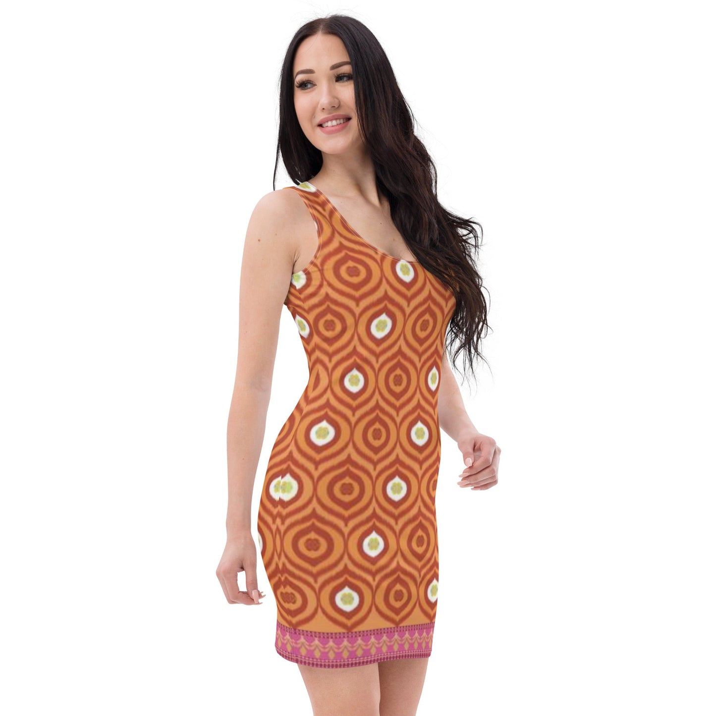 Women's Bodycon dress, Mango Tango Pencil Dresses, Body hugging fit tank top dress, elegant bodycon, sleeveless dress for your favorite party, summer and spring dress - PratSN