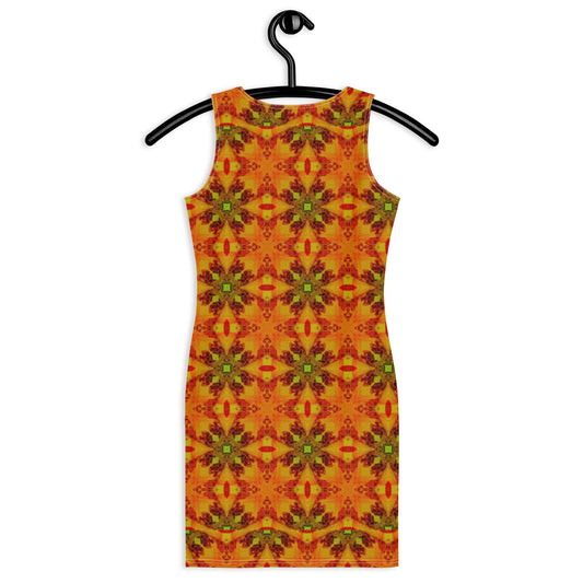Women's Bodycon dress, Orange Pencil Dresses, Body hugging fit tank top dress, elegant bodycon, sleeveless dress for your favorite party, summer and spring dress - PratSN