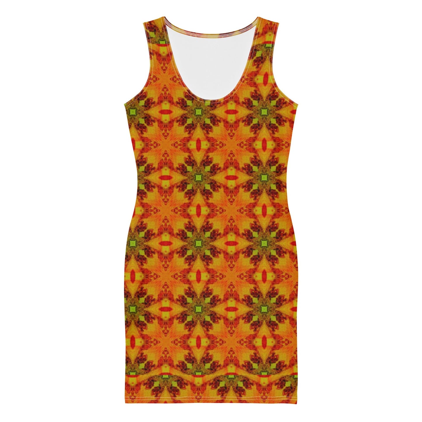Women's Bodycon dress, Orange Pencil Dresses, Body hugging fit tank top dress, elegant bodycon, sleeveless dress for your favorite party, summer and spring dress - PratSN