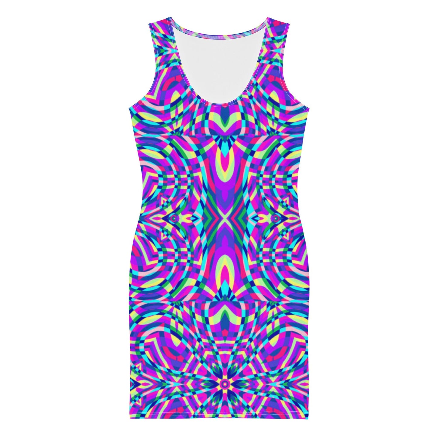 Women's Bodycon dress, Purple bodycon dress, Blooming pattern dress, Body hugging fit tank top dress, elegant bodycon, sleeveless dress for your favorite party, summer and spring dress - PratSN