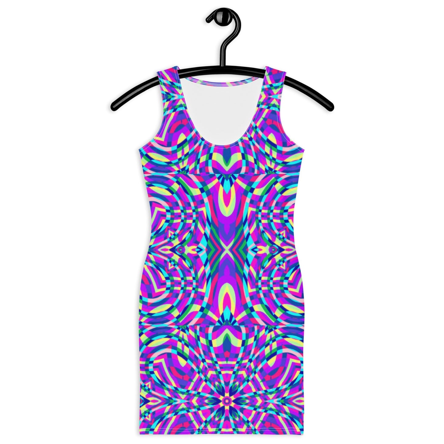 Women's Bodycon dress, Purple bodycon dress, Blooming pattern dress, Body hugging fit tank top dress, elegant bodycon, sleeveless dress for your favorite party, summer and spring dress - PratSN