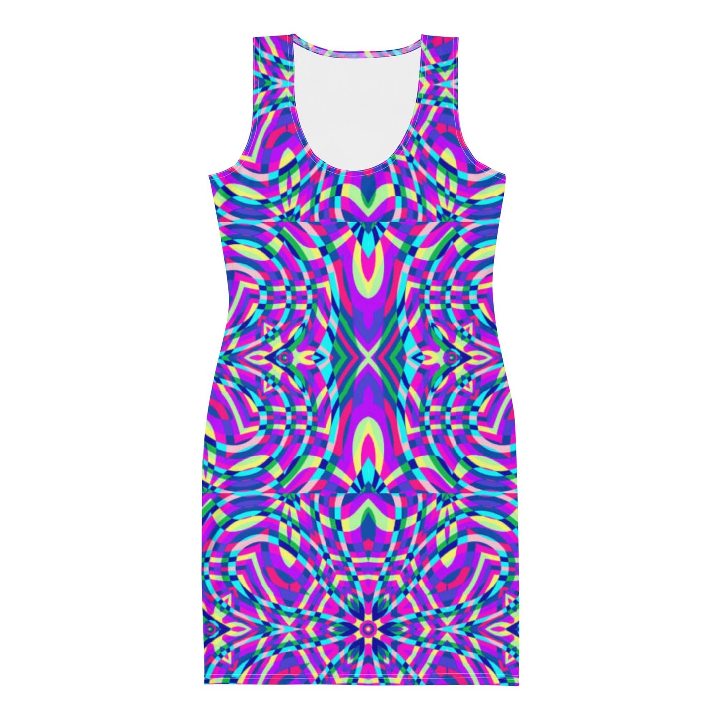 Women's Bodycon dress, Purple bodycon dress, Blooming pattern dress, Body hugging fit tank top dress, elegant bodycon, sleeveless dress for your favorite party, summer and spring dress - PratSN