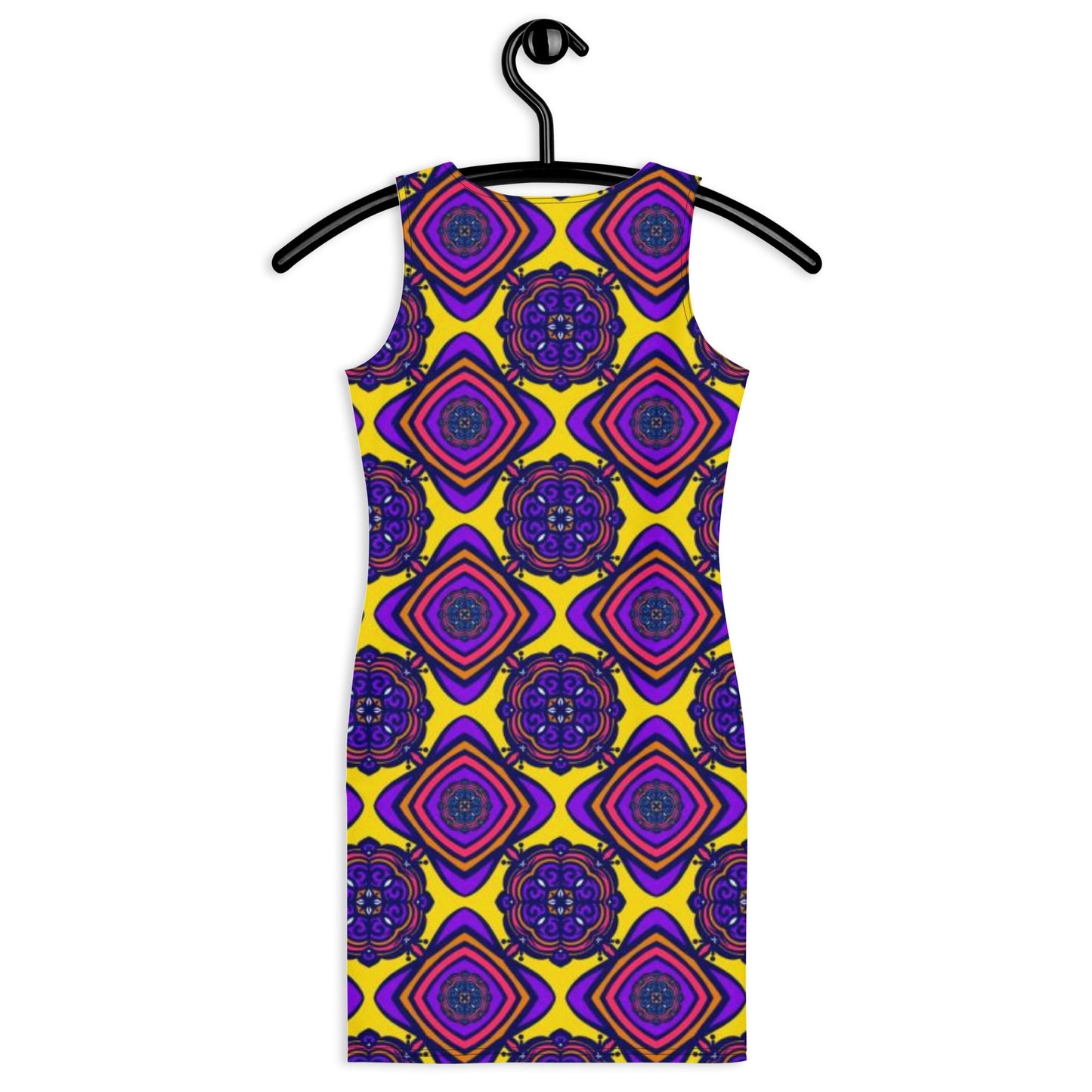 Women's Bodycon dress, Purple Yellow Body hugging fit tank top dress, elegant bodycon, sleeveless dress for your favorite party, summer and spring dress - PratSN