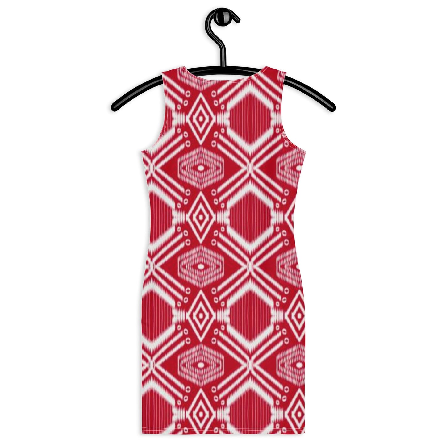 Women's Bodycon dress, Red bodycon dress, Blooming pattern dress, Body hugging fit tank top dress, elegant bodycon, sleeveless dress for your favorite party, summer and spring dress - PratSN