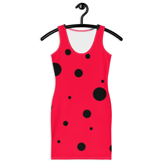 Women's Bodycon dress, Red Cherry Black Pencil Dresses, Body hugging fit tank top dress, elegant bodycon, sleeveless dress for your favorite party, summer and spring dress - PratSN