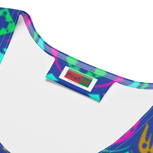 Women's Bodycon dress, Sky Blue and Purple bodycon dress, Blooming pattern dress, Body hugging fit tank top dress, elegant bodycon, sleeveless dress for your favorite party, summer and spring dress - PratSN