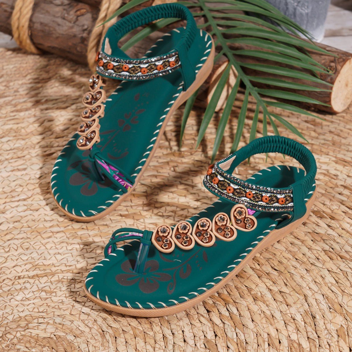 Women's Bohemian Daily Casual Summer Rhinestone Sandals - PratSN