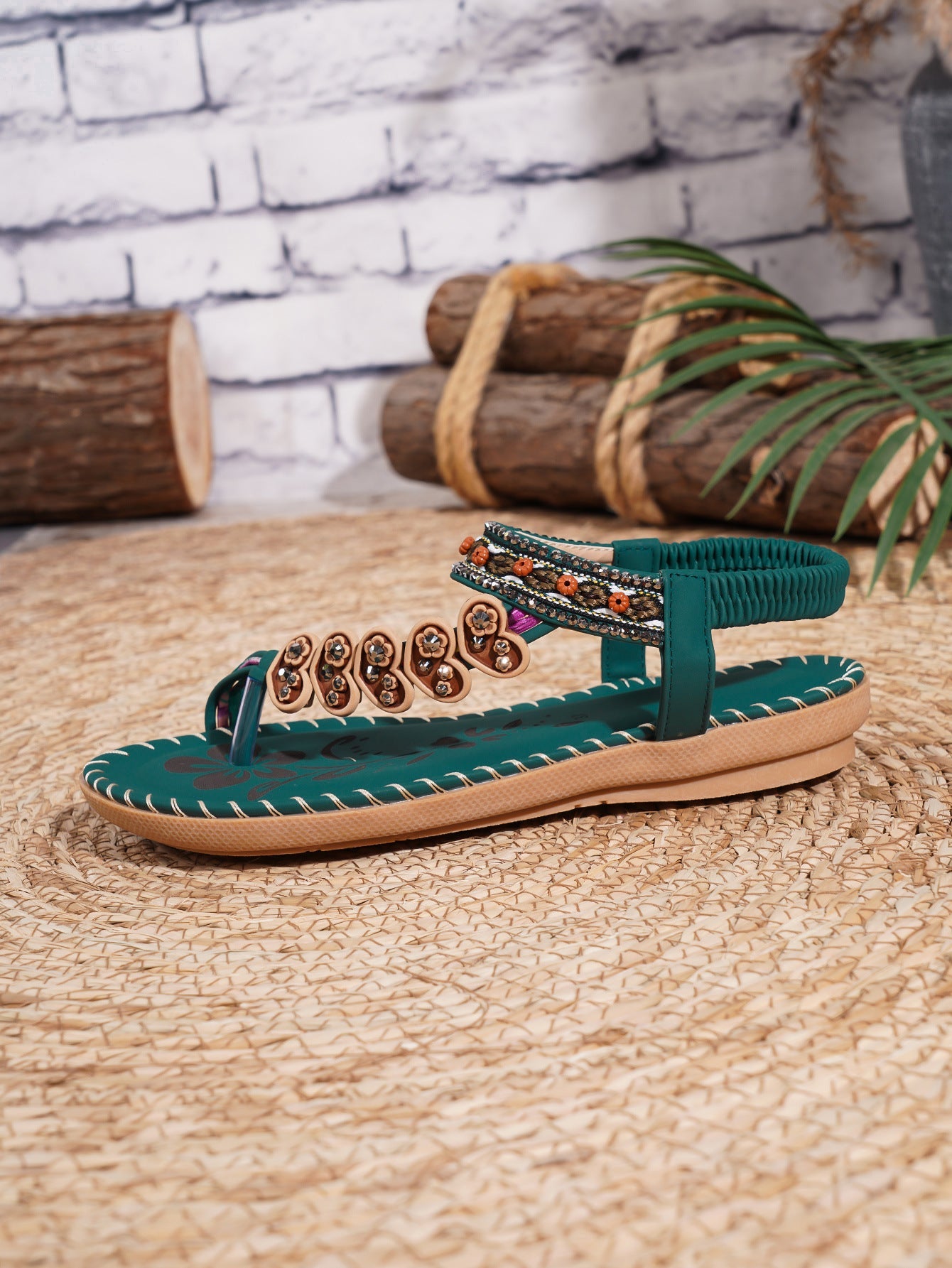 Women's Bohemian Daily Casual Summer Rhinestone Sandals - PratSN