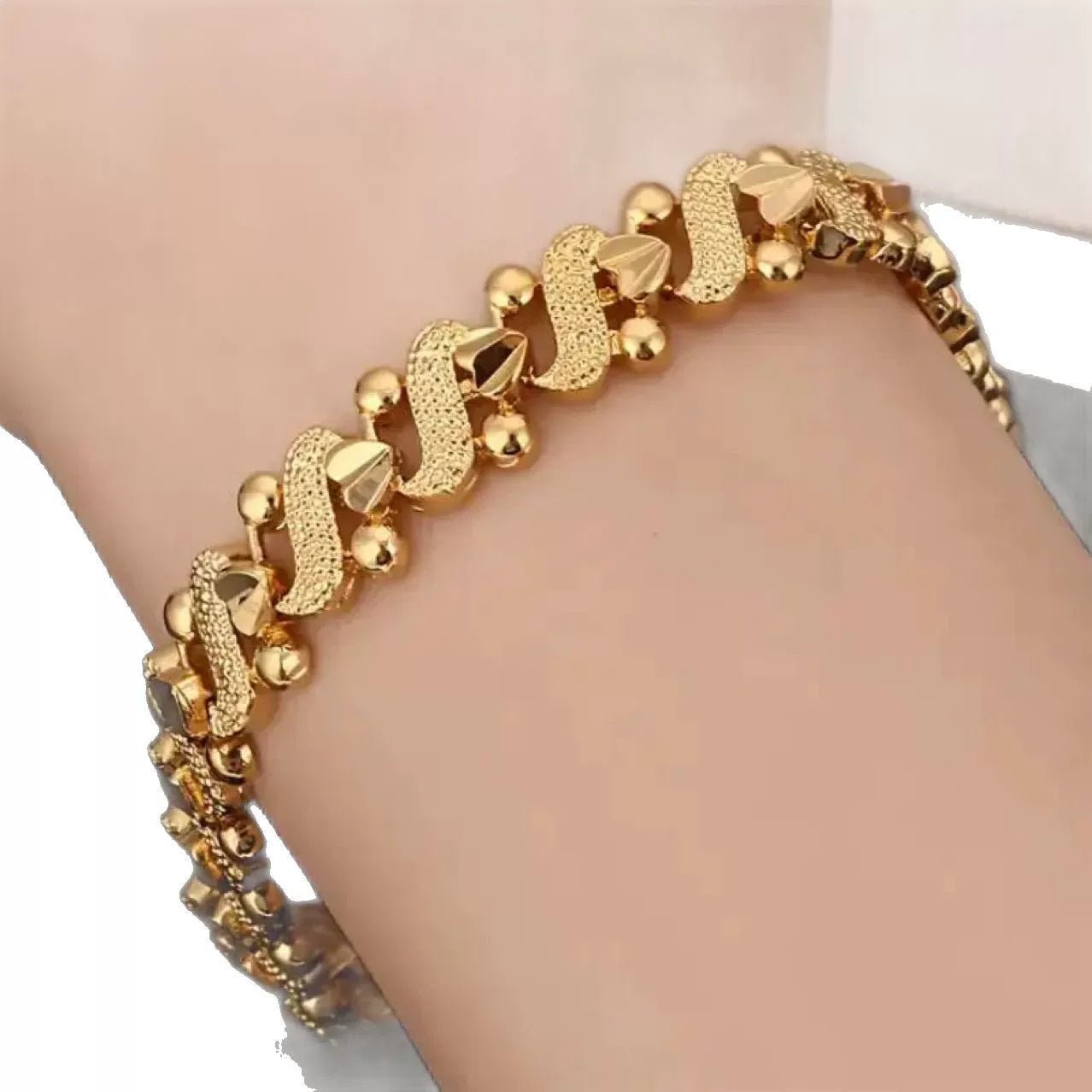 Women's Brass Plated 24k Gold Bracelet - PratSN