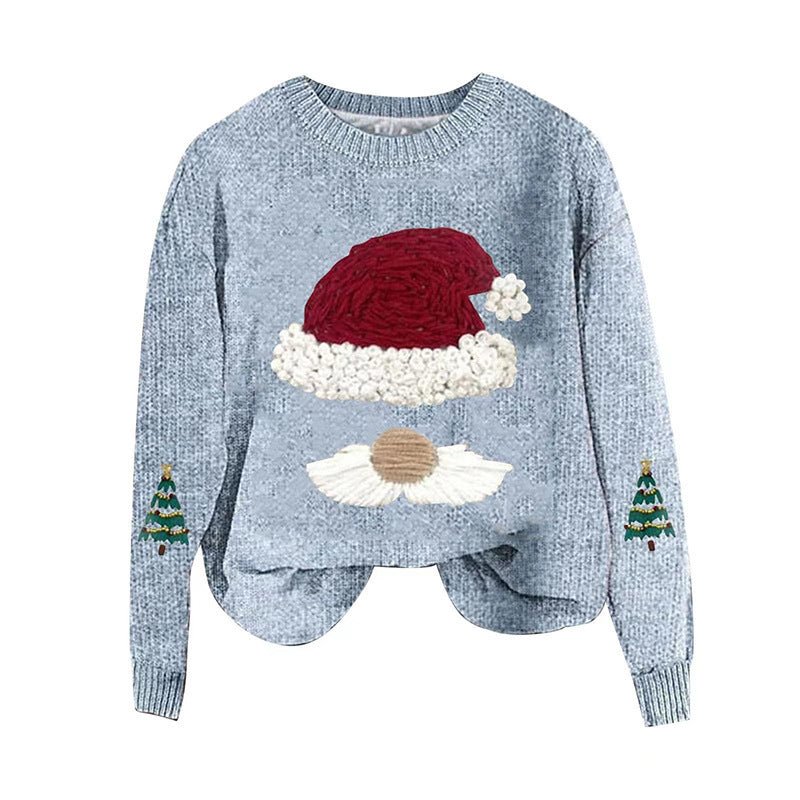 Women's Casual Christmas Print Loose Pullover - PratSN