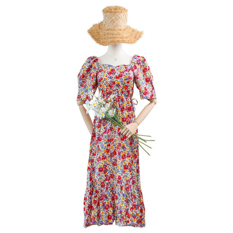 Women's Cotton Printed Floral Dress For Women Summer - PratSN