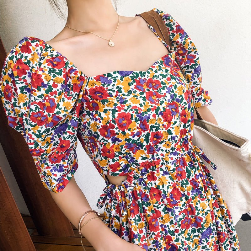 Women's Cotton Printed Floral Dress For Women Summer - PratSN