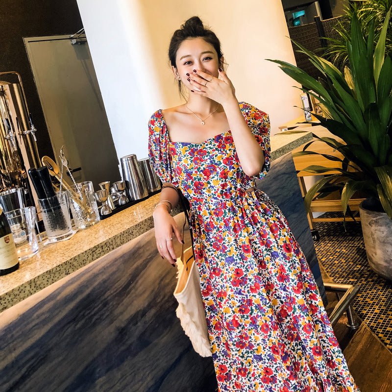 Women's Cotton Printed Floral Dress For Women Summer - PratSN
