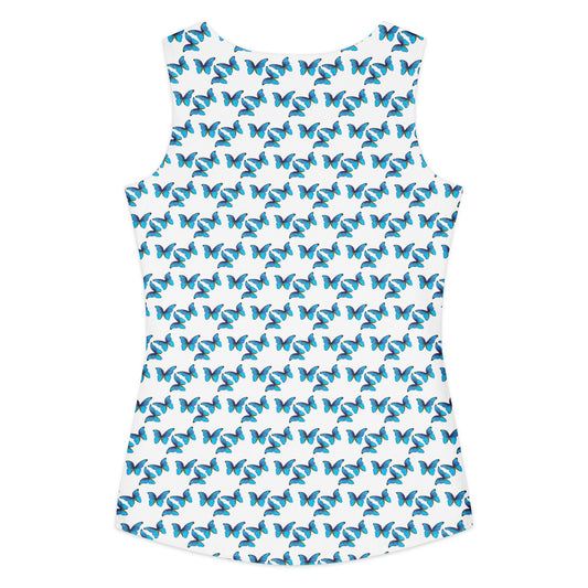 Women's cotton tank top Butter Fly Pattern Top - PratSN