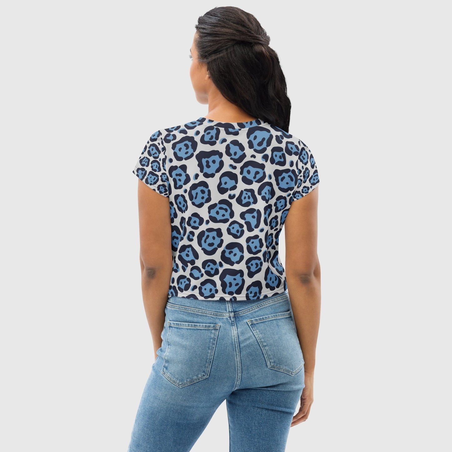 Women's crop tee, Multicolor crop tee, Cut & sew sublimation tee, Trendy crop tee for summer and spring - PratSN