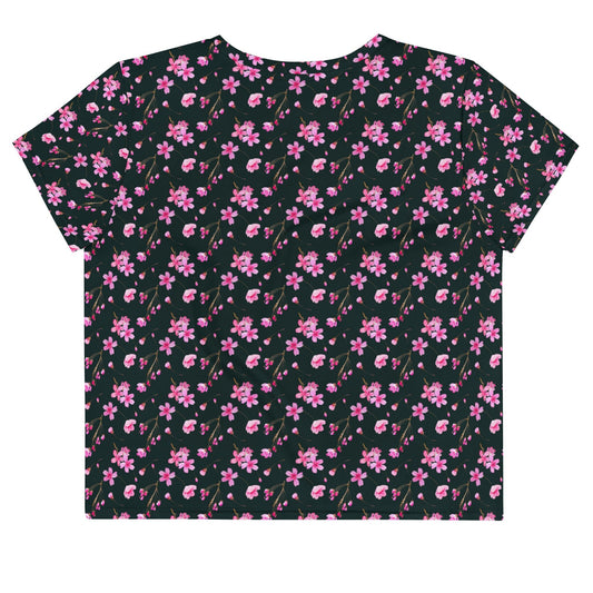 Women's Crop Tee, Vintage Top Floral Crop Top - PratSN