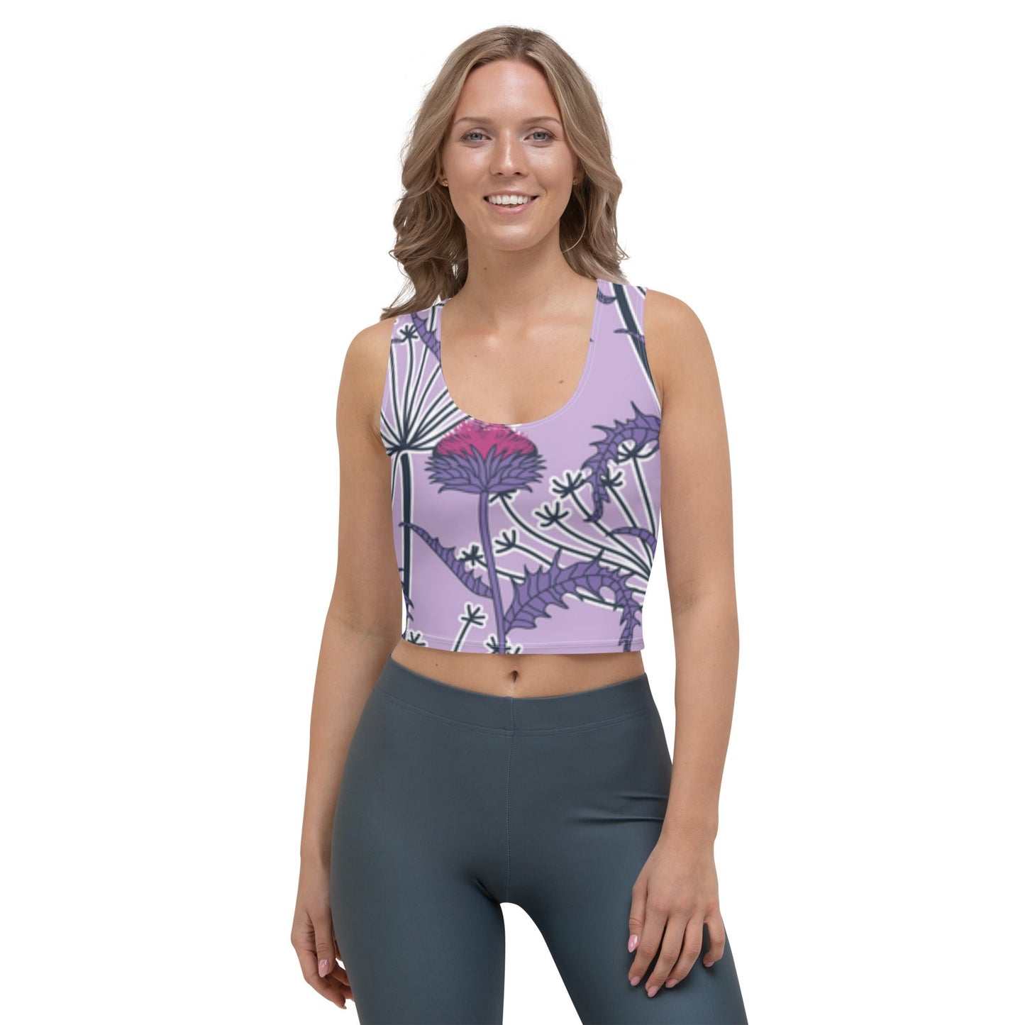 Women's Crop Top, Deep Cerise Crop Top, Body Hugging Fit, Handmade Top, Floral crop top, top for summer and spring - PratSN