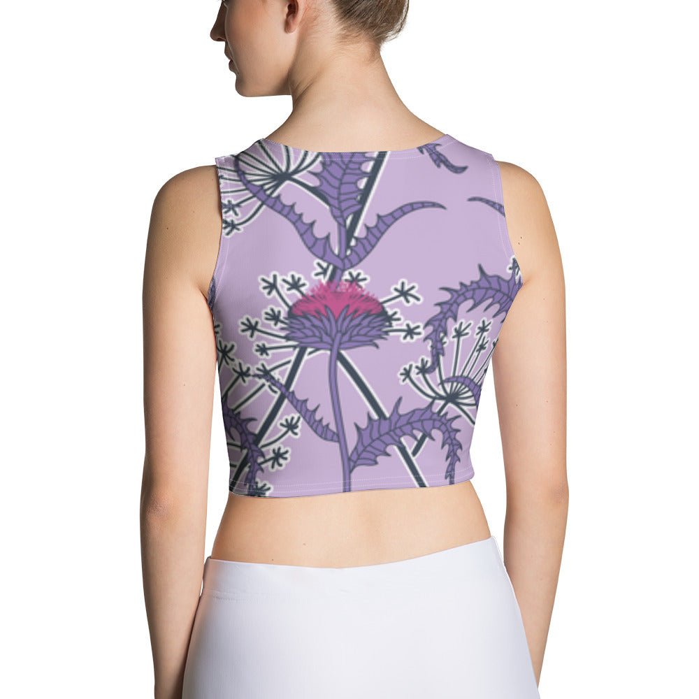 Women's Crop Top, Deep Cerise Crop Top, Body Hugging Fit, Handmade Top, Floral crop top, top for summer and spring - PratSN