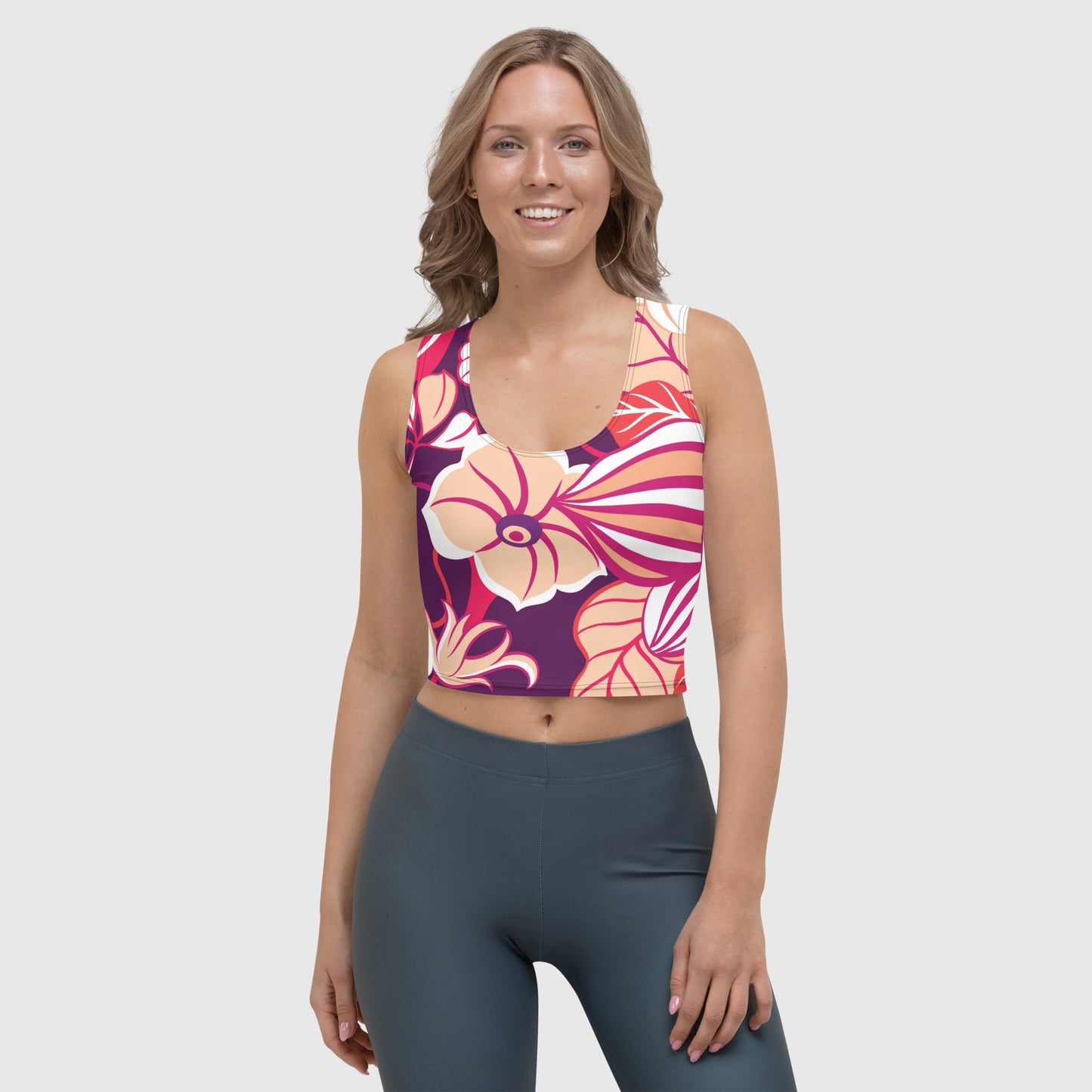 Women's Crop Top, Floral Crop Top, Body Hugging Fit, Handmade Top, Casual Crop Top, Summer and spring top - PratSN